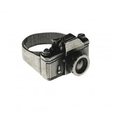 Anello Vintage in Argento Macchina Fotografica El Rana