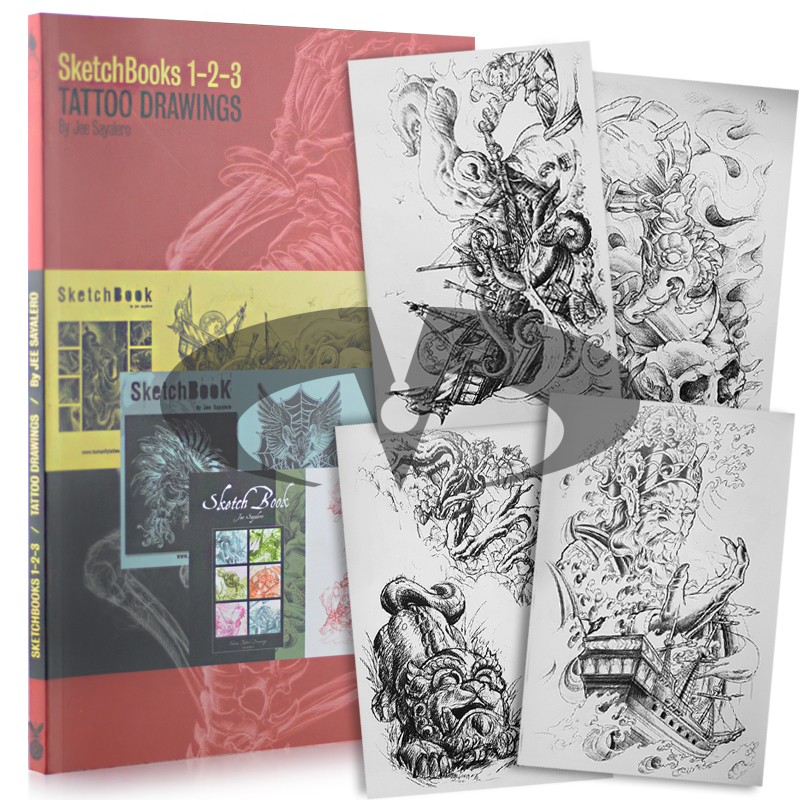 Sketchbook 1-2-3 Tattoo Drawings by Jee Sayalero