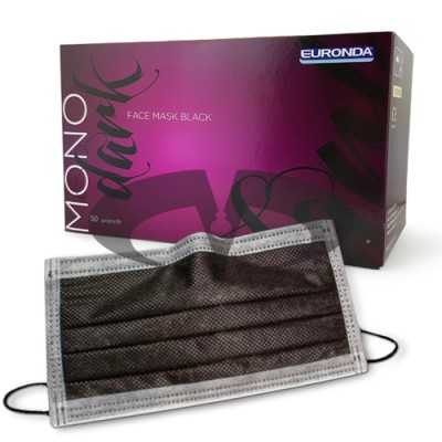 Schwarze chirurgische Maske von Euronda