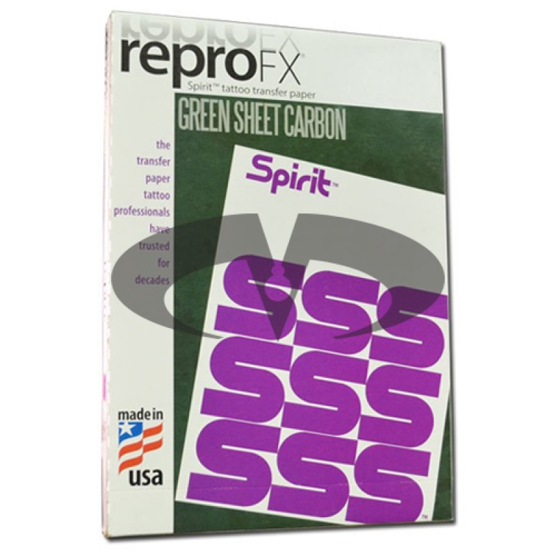 Spirit Green Sheet Carbon - Feuilles de papier carbone pour pochoir de tatouage