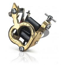Sacred Heart Brass Tattoo Machine by Lauro Paolini, Color-Shader