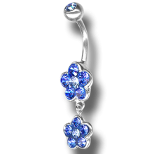 Crystal Double Flower  Dangling  01