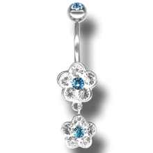 Crystal Double Flower Dangling 04