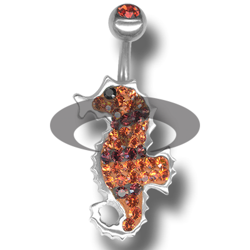 Crystal Seahorse Titanium 06