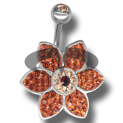 Crystal Jasmine Flower Titanium  05