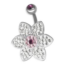 Crystal Jasmine Flower Titanium 02