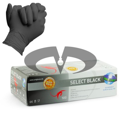 Wählen Sie schwarze Latexhandschuhe