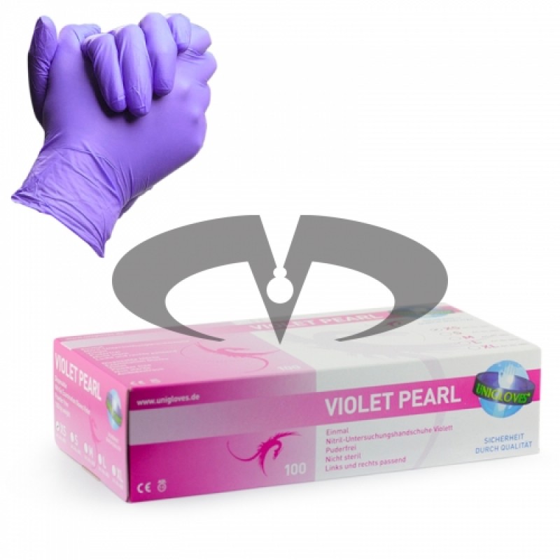 Guanti Violet Pearl in Nitrile 100pz