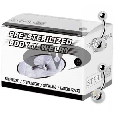 Pre-sterilizzato titanium bananabell with Swarovski