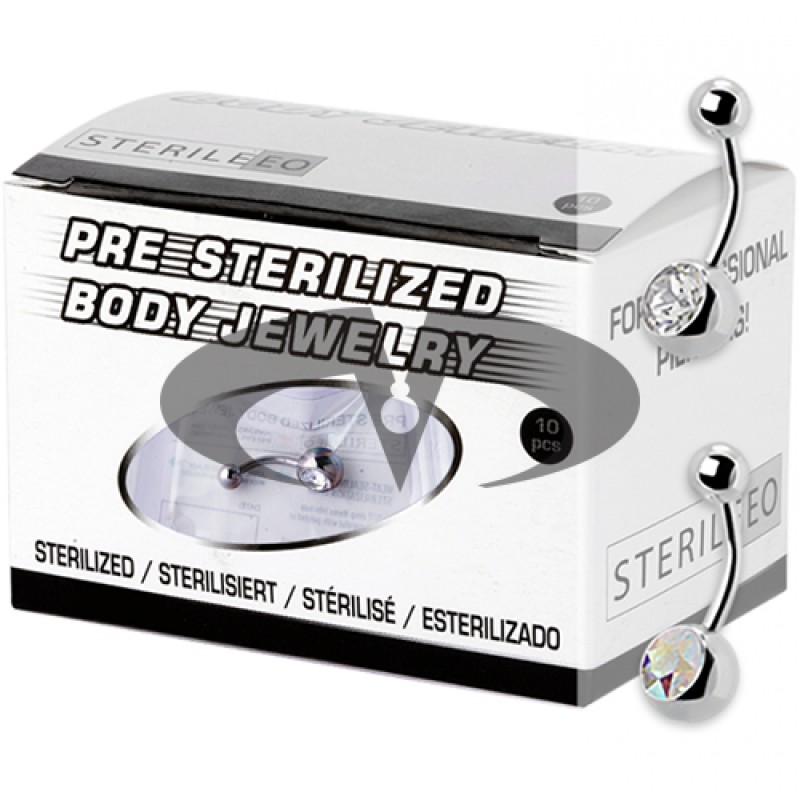 Pre-sterilizzato titanium bananabell with Swarovski