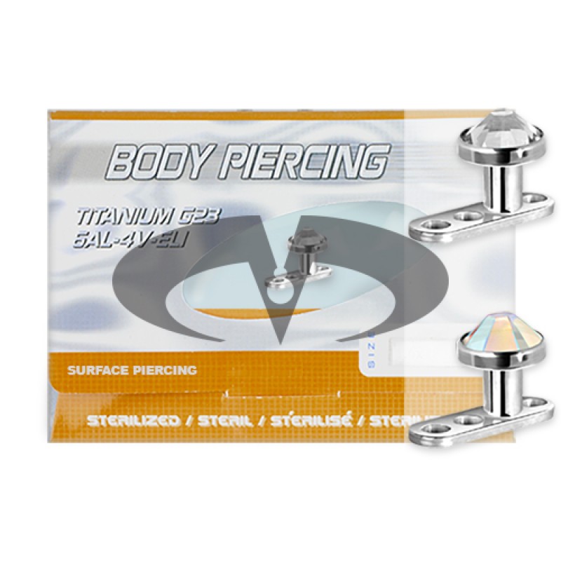 Sterile Titanium Microdermal with Swarovski