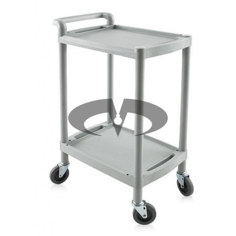 Chariot à roulettes et deux étagères