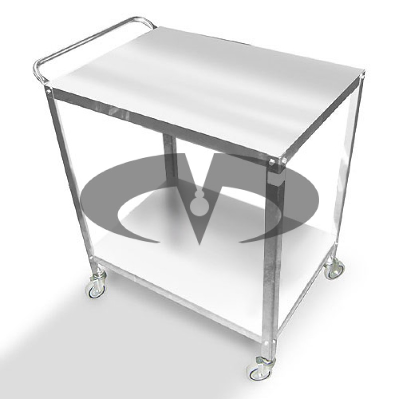 Chariot en acier 2 étagères